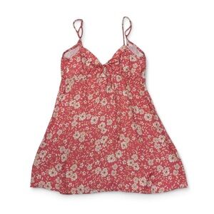 resa pink floral a-line flowy mini dress ♡